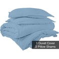 thumbnail image 2 of ROYALE Lake Blue Duvet Cover Full Size - Washed Duvet Cover, 3 Piece Double Brushed Duvet Covers set with Button Closure - 1 Duvet Cover 80x90 inches and 2 Pillow Shams - Comforter Cover, 2 of 8