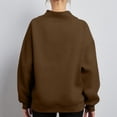 thumbnail image 6 of NSLGXD Womens Mock Neck Oversized Sweatshirt Long Lantern Sleeve Loose Fit Solid Color Casual Fall Pullover Tops S-2XL, 6 of 6