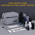 thumbnail image 6 of Tunhigl Men's Travel Toiletry Bag Waterproof Dopp Kit with Hanging Hook, Large-Capacity Organizer, Wet/Dry Pockets, Business Trip Gym Vacation Carry-On Pouch Gift Gray, 6 of 9