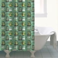thumbnail image 4 of Green Alligators Icons Pattern Shower Curtain 72"x72" ,Bathroom Decorative Shower Curtains Set with 12 Hooks,Modern Waterproof Washable Shower Curtain, 4 of 6