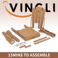 thumbnail image 4 of VINGLI Plastic Adirondack Chairs - Set of 2, Teak, 4 of 7