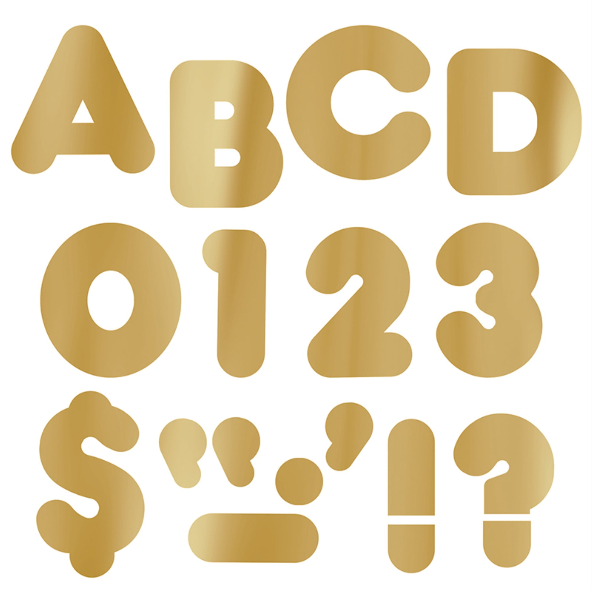 Gold Metallic 4' Casual UC Ready Letters