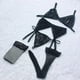 thumbnail image 1 of Lencería sexy para mujer, ropa interior de entrepierna abierta de tres puntos, conjunto de tres piezas con sujetador Dew, pijama transparente de tentación con liga, 1 of 4