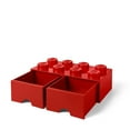 thumbnail image 6 of LEGO Storage Brick 8 (2 Drawers) - Red, 6 of 6