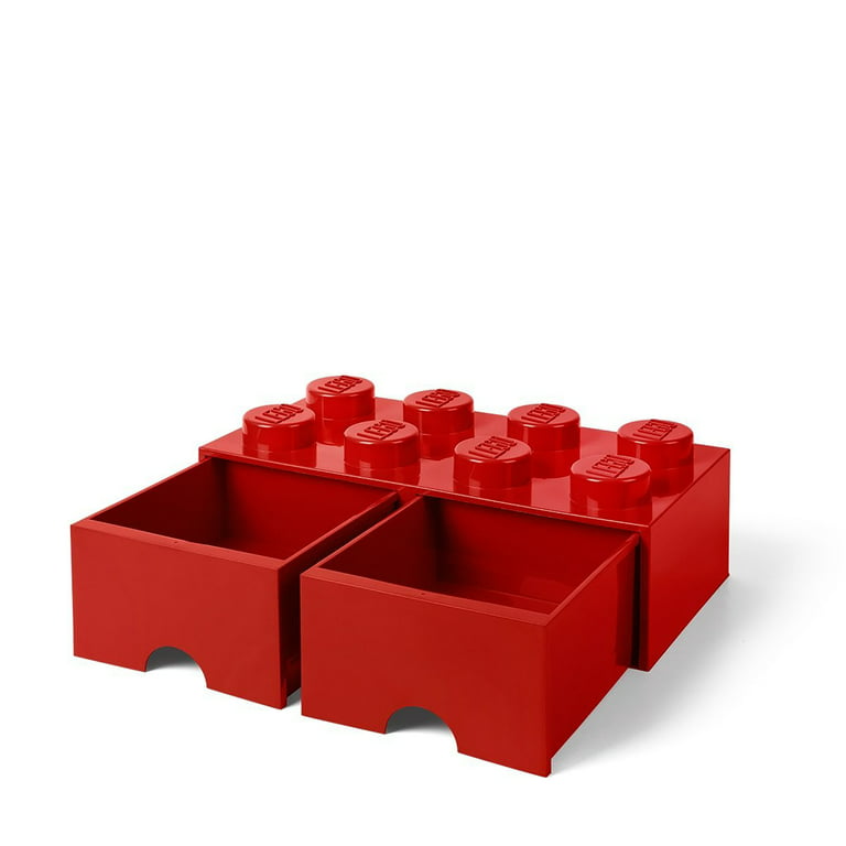 Lego Storage Brick Drawer 8, Bright Red