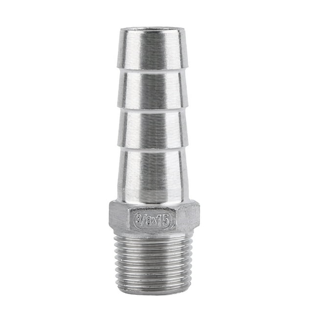 Ccdes Adaptateur de Queue de Tuyau Raccord de Tuyau à Filetage Mâle en Acier Inoxydable SS304 BSP 1/8 3/4, Raccord de Tuyau à Barre