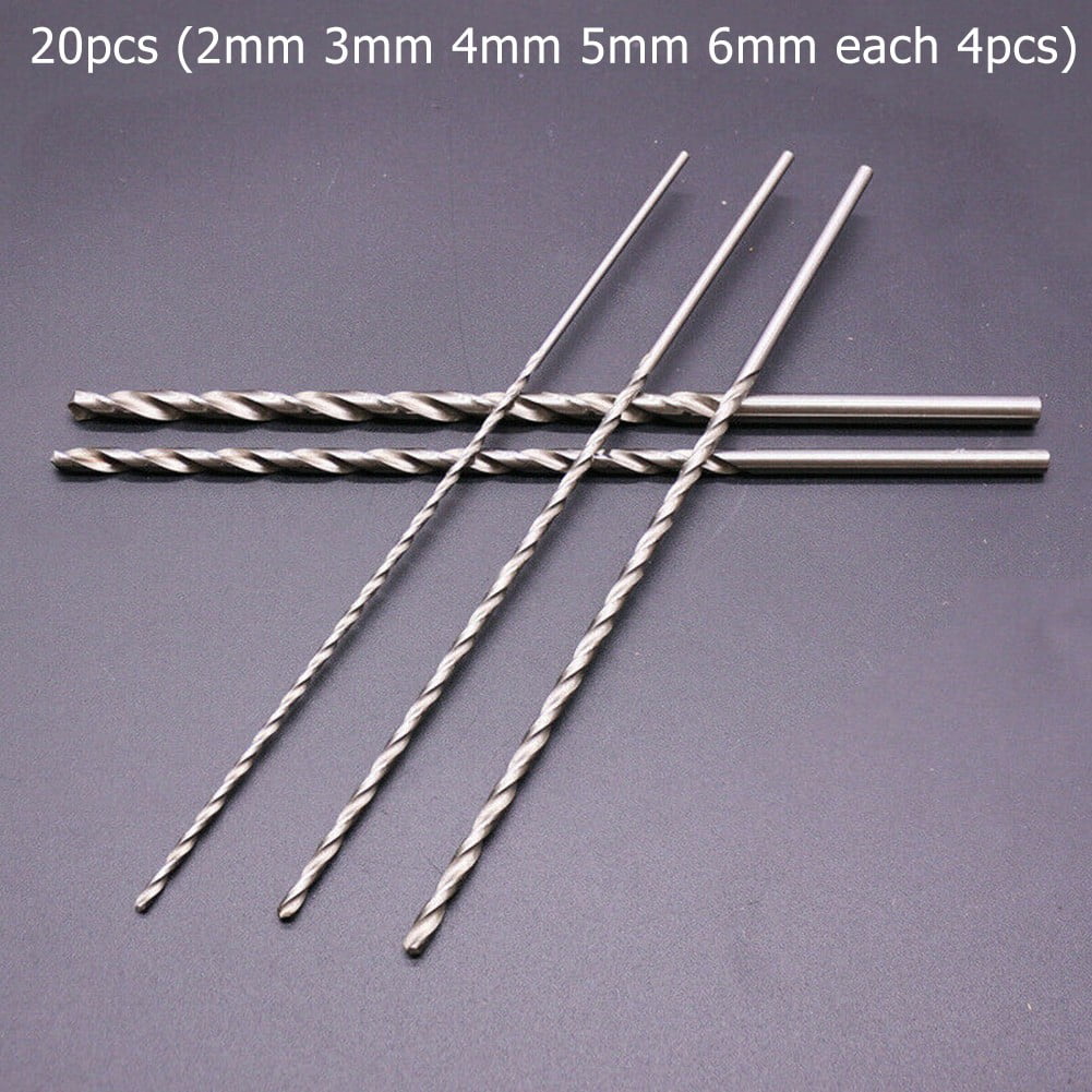 160mm Extra Long High Speed Steel HSS Twist Drill Bits For Metal Drilling 2-6mm 