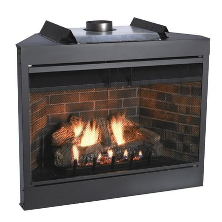 - Deluxe 36 Keystone Series MV Louvered B-Vent Fireplace - Natural Gas