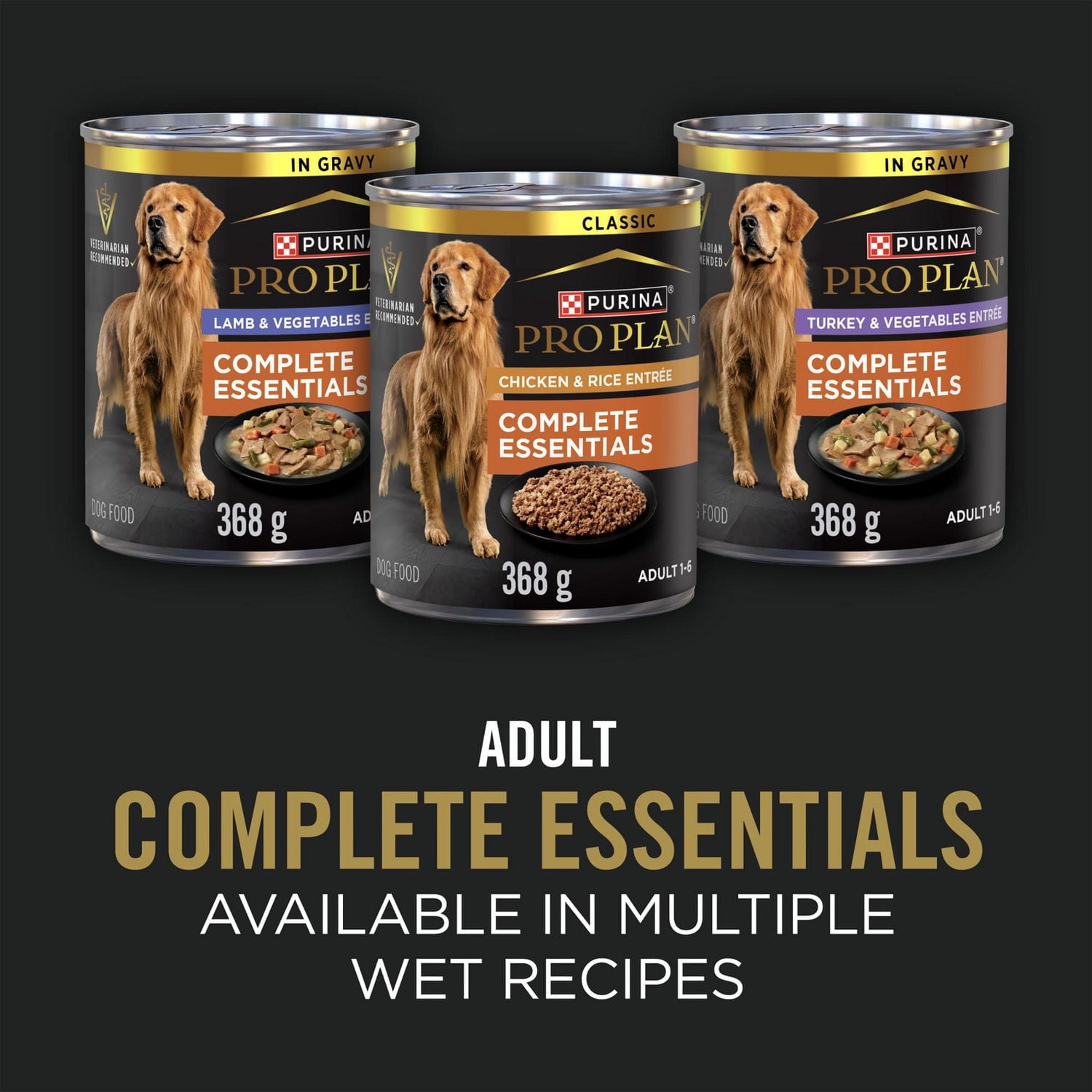 Purina Pro Plan Complete Essentials Bouchées à la viande Poulet et riz, Nourriture Sèche pour Chien