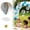 Gray, variant on 3Pcs Round Hot Air Balloon Hanging Garland Paper Cloud Decor for Birthday Party Nursery Shower Decoration Green, 7.5X7In