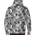 thumbnail image 7 of Wukai Yin Yang With Black And White Print Men Hoodies Fleece Sweatshirts Long Sleeve Sweaters Pullover Fall Outfits Winter Clothes-X-Large, 7 of 7