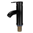 thumbnail image 1 of 1PC Faucet Matte Black Copper Faucet Single Handle Bathroom Sink Faucet Matte Hot Cold Wate Black, 1 of 1