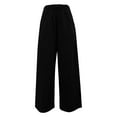 thumbnail image 5 of Women's Straight Leg Casual Pants with Elastic Waist and Pockets Comfortable Loose Fit Long Trousers for Everyday Wear, 5 of 7
