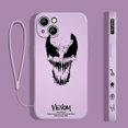 thumbnail image 1 of Funda de teléfono Marvel Venom para Apple iPhone 14 13 12 mini 11 Pro Max 8 7 Plus Funda de cuerda líquida para la parte trasera Fivean unisex, 1 of 2