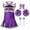 Purple, variant on Cheerleader Costume for Girls Cheerleading Kids Dress up Halloween Cute Uniform School Cheer leader Outfit 6-12 Years