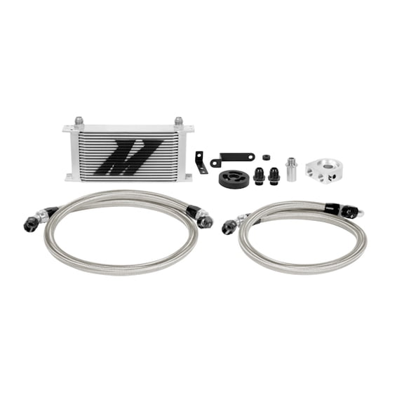 Mishimoto MMOC-WRX-08 Oil Cooler Kit Compatible With Subaru WRX 2008-2014 Silver