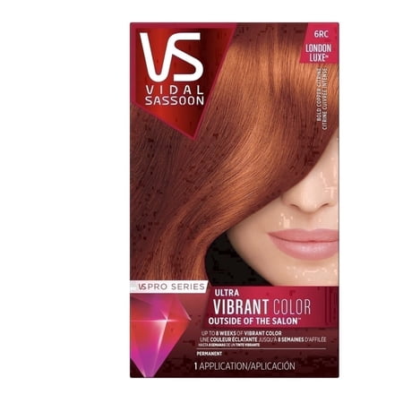Vidal Sassoon Pro Series London Luxe Hair 6RC Bold Copper Citrine Color Kit 6 RC