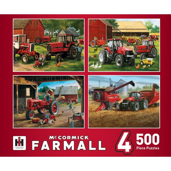 MasterPieces 500 Piece Jigsaw Puzzle for Adults - Farmall 4-Pack - 14"x19"