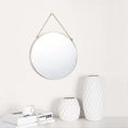 thumbnail image 2 of Wall Hanging Mirror Gold Decor Round Mirror with Hanging Chain for Home Bathroom Living Room 11.75"X11.75" Gold, 2 of 5