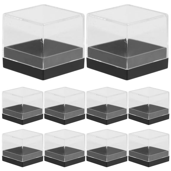 Acrylic Display Box for Gemstone and Mineral Collection Clear Protective Case for Home Use 18pcs