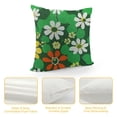 thumbnail image 4 of JRXY  Floral Pillow Cases Green Pillow Covers Decorative White Pillowcases Watercolor Flower Pillow Encasement Envelope Closure Pillow Protectors White, 4 of 5