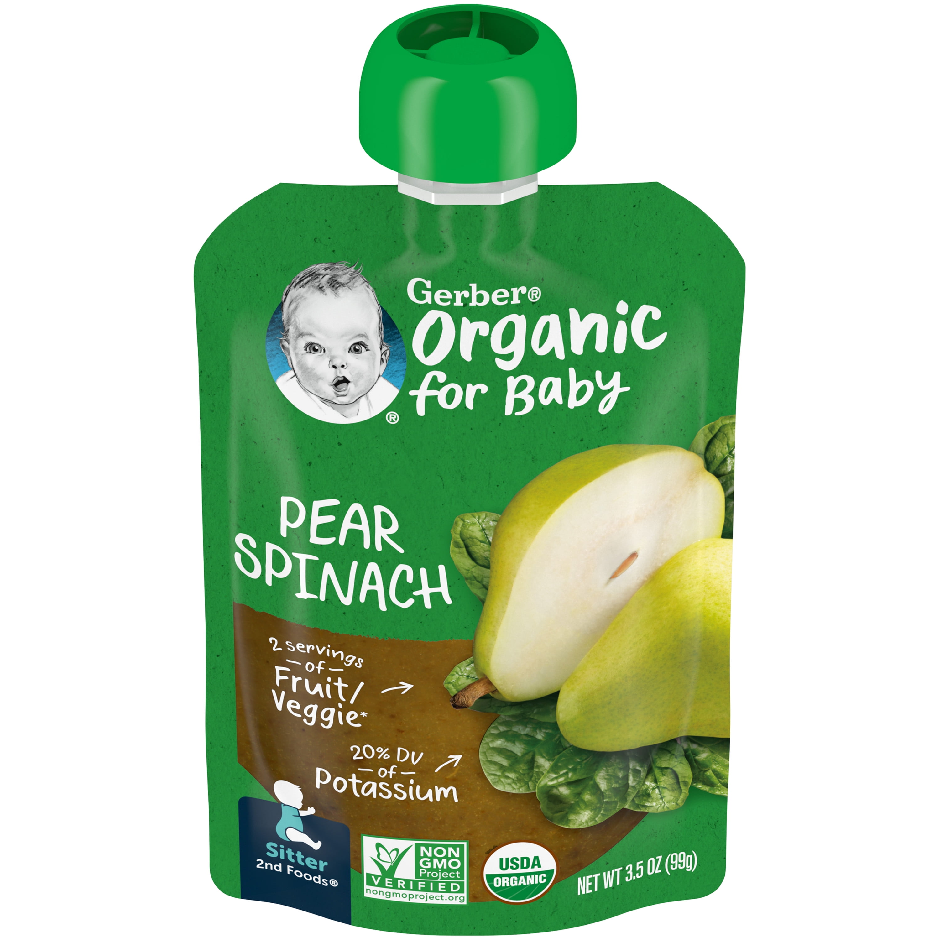 Organic Pear Spinach Baby Food Pouch Pack by Gerber Egypt Ubuy
