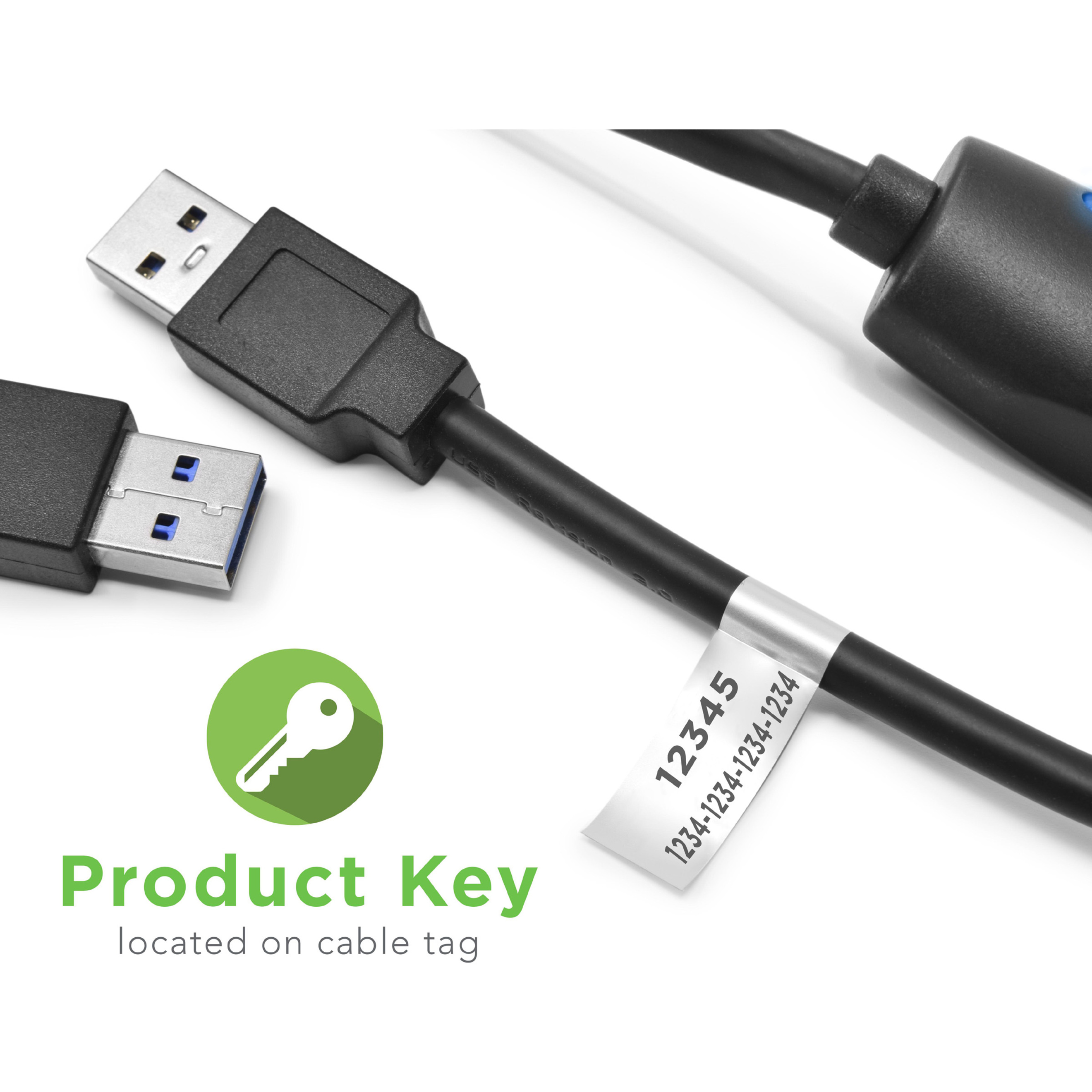 Plugable USB 3.0 Transfer Cable, Unlimited Use, Transfer Data Between 2 Windows PC's, Compatible with Windows 11, 10, 8.1, 8, 7, Vista, XP, Bravura Easy Computer Sync Software Included - image 2 of 5