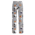 thumbnail image 3 of QWKLEAJ Halloween Pajama Pants Women Loose Wide Leg Lounge Pants Elastic Waist Sleepwear Holiday Party Bottoms Novelty Print Trousers Cozy Home Wear Fall Autumn Nightwear, 3 of 5