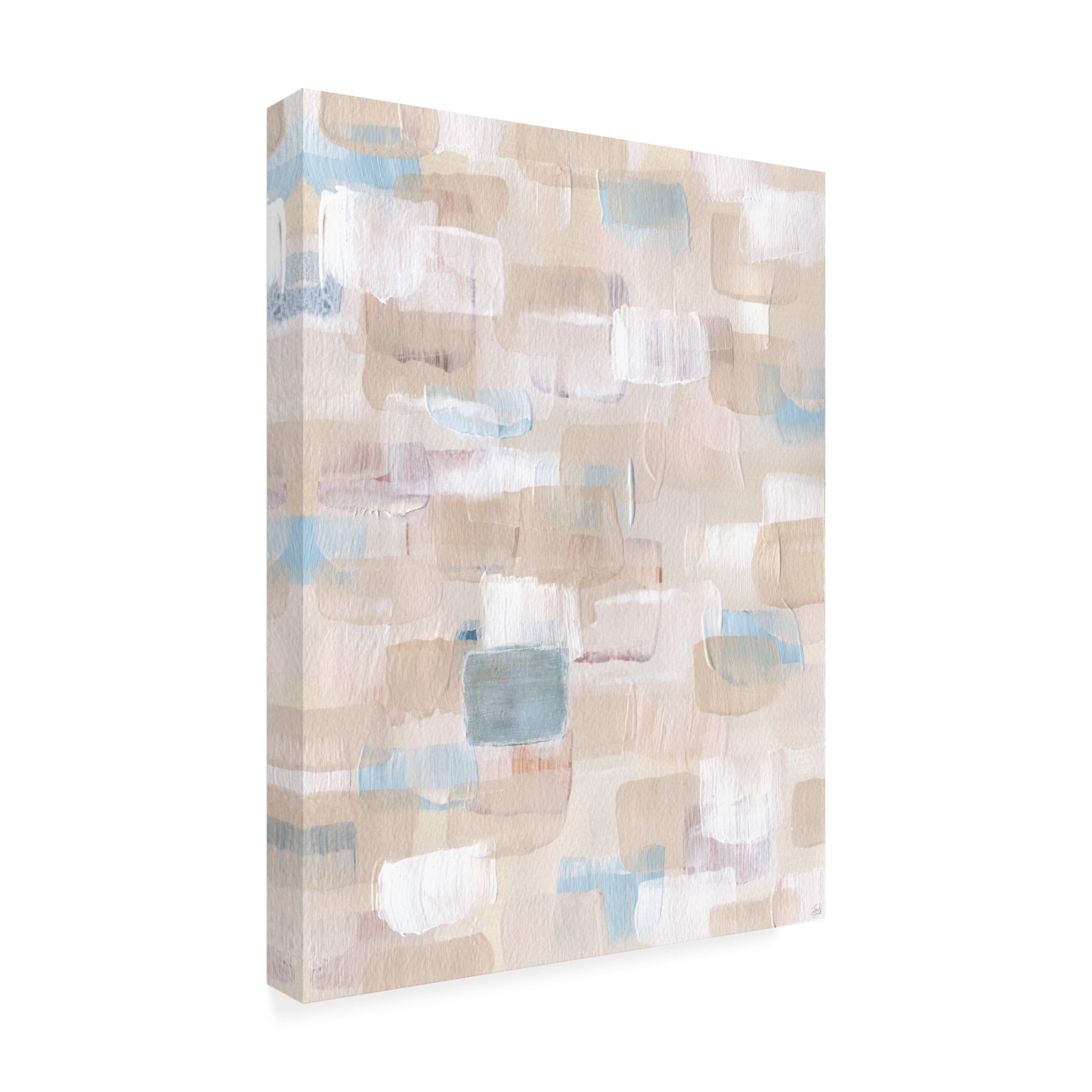Canvas Wall Art - Line and Brush 'Stacking BrushWork 2' Wall Art for Living Room, Bedroom, or Office Décor by Trademark Fine Art - 18 x 24 Inches