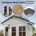 thumbnail image 2 of ALEKO Outdoor 6 Person Canadian Red Cedar Wet Dry Sauna with 6 kW Heater, 2 of 12
