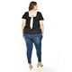 thumbnail image 3 of Blusa de lino con moño en espalda Roman Fashion /Tallas Extras, 5109 (Negro) negro 38, 3 of 6