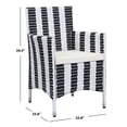 thumbnail image 4 of Safavieh Kendrick Outdoor Patio Wicker Chair, Set of 2 - Black/Sand, 4 of 7