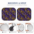 thumbnail image 5 of Kdxio Golden Snake And Purple Rose Print 2-Piece Sun Shade Front Windshield - Foldable Car Front Window Sunshades for Most Sedans SUV Truck, 5 of 6