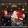 thumbnail image 1 of Pegatinas navideñas para ventana, calcomanía de pared de copos de nieve de Papá Noel y alce, decoraciones navideñas para el hogar para Año Nuevo 2023, pegatinas de decoración DIY, 1 of 4