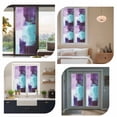 thumbnail image 7 of Purple Turquoise Window Privacy Film, Geometric Modern Abstract Oil Painting Static Cling UV Sun Blocking Heat Control Window Tint, Non-Adhesive One Way Windows Privacy Cover 17.7''x78.7'', 7 of 7