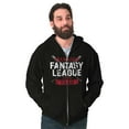 thumbnail image 3 of Fantasy Baseball League Manager Men's Big & Tall Graphic Zip Up Hoodie Brisco Brands 2X, 3 of 5
