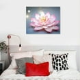 thumbnail image 4 of ONETECH   Pink Lotus Flower Wall Art Canvas Paintings Printed On Wall Ready To Hang Artwork For Living Room Decor, 4 of 4