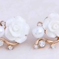 thumbnail image 4 of Guardurnaity 1 par de pendientes push-back con perlas de cristal a la moda para mujeres y niñas Ropa, zapatos y accesorios Miscelánea blanco, 4 of 6