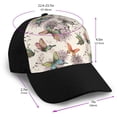 thumbnail image 2 of Naloa Flying Butterflies-1 Adult adjustable Print Baseball Hat, Patchwork curved brim baseball capfor Men and Women, One Size, 2 of 5