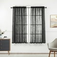 thumbnail image 2 of 2 Piece Linen Textured Window Treatment Tiers/Curtains panels Drapes Set, 2 of 9