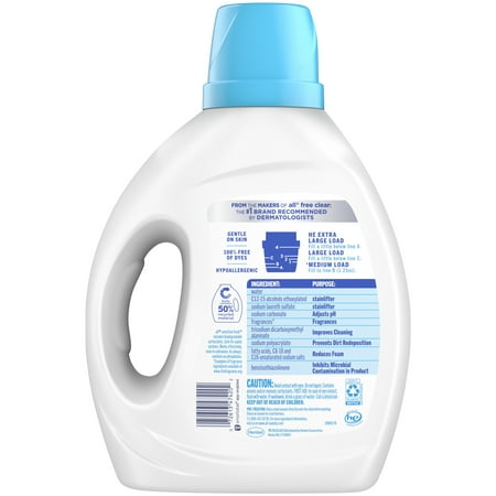 all Sensitive Fresh Liquid Laundry Detergent, Spring Breeze, 73 oz, 58 Loads