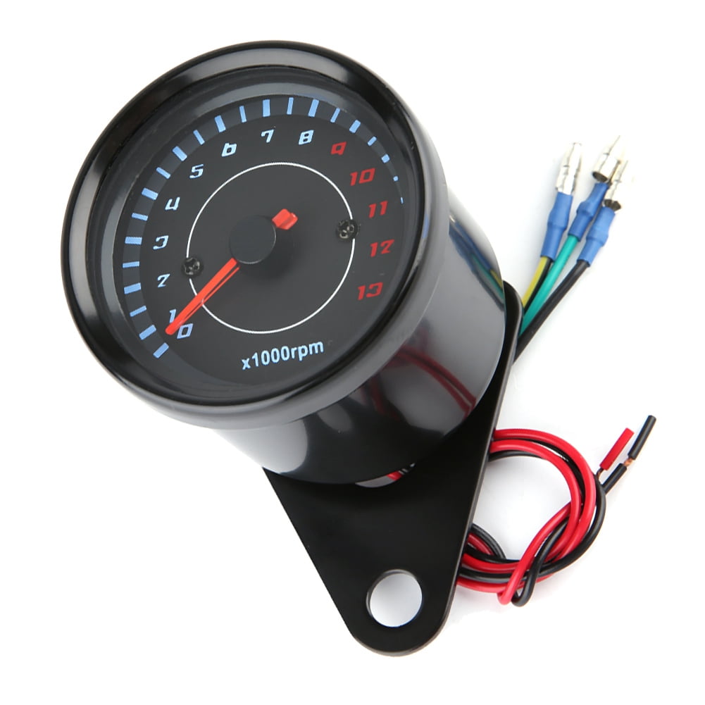 ACOUTO Tachometer Gauge,DC 12V Universal Motorcycle LED Backlight