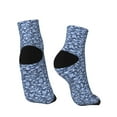 thumbnail image 2 of Women Men Athletic Socks Navy Digital Blue Camouflage Cushioned Quarter Ankle Socks, 2 of 7