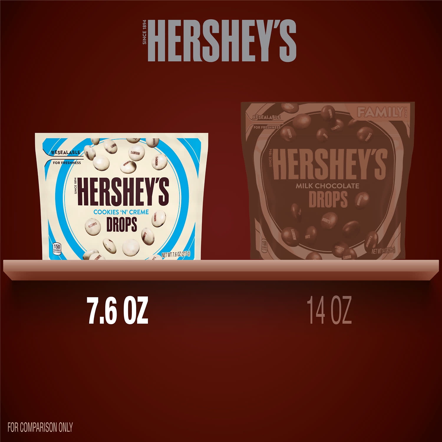 Hershey's Drops Cookies 'n' Creme Candy, Bag 7.6 oz