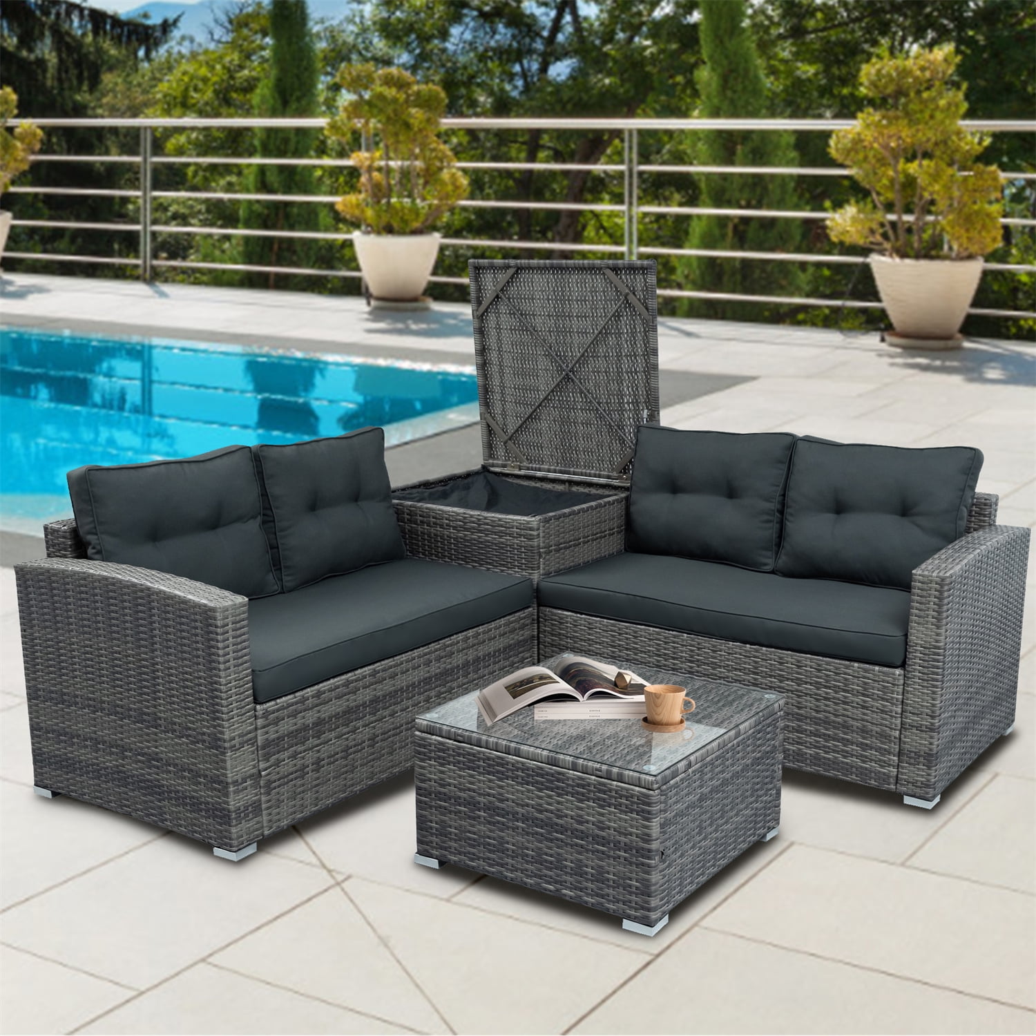 Patio Furniture Set Clearance, 4 Piece Patio Furniture Sets with