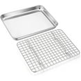 thumbnail image 1 of Duomi Ensemble de Plateau de Cuisson et Grille de Refroidissement 9 Pouces, Four Grille-Pain Rectangulaire en Acier Inoxydable avec Grille pour Biscuits/viandes/bacon, Non Toxique et Robuste, Sans Rouille et Lavable au Lave-Vaisselle, 1 of 4