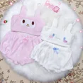 thumbnail image 5 of Kawaii Kuromi Pajamas My Melody Pompom Purin Hello Kitty Winter Warm Plush Tube Top Priming Loungewear Suit Holiday Gifts, 5 of 16