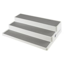 Lavish Home 3-Tier 3.5-inch Spice Shelf - Plastic and Rubber, White
