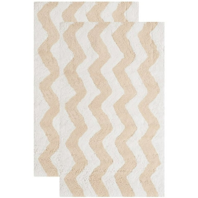 Safavieh Plush Master Bath 1'9" X 2'10" Hand Tufted Cotton Rug (Set of 2)