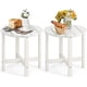 thumbnail image 1 of ZYPPPA Round Outdoor Side Table, 18 Inch Weather Resistant HDPE Adirondack Table, Outdoor Indoor Chairside End Tables, Patio Side Table for Lawn Garden Balcony Backyard, Easy Assembly (2, White), 1 of 18